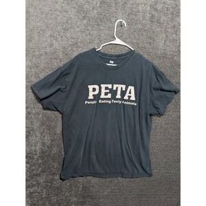 Beef Jerky Outlet PETA People Eating Tasty Animals Graphic T-Shirt Black XL